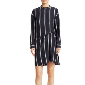 rag & bone Jacklin Dress 100% Silk Asymmetric Striped Shift Dress XXS